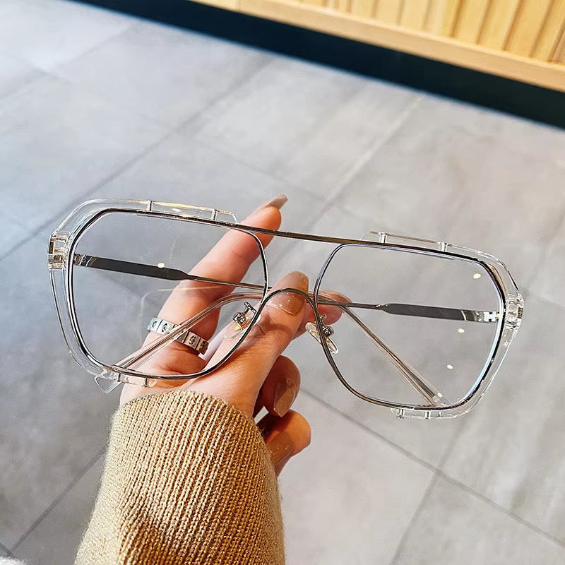 Oversized Sunglasses Women Fashion Sun Glasses for Women Brand Designer Vintage Glasses Men Square Sunglasses Men Metal Eyewear