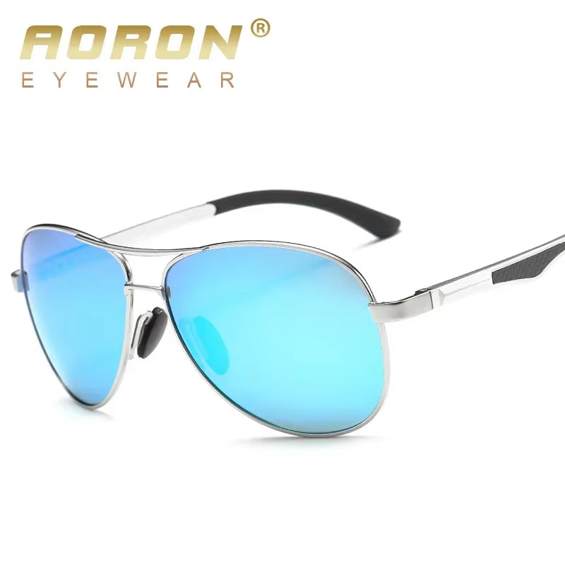 Sunglasses Men Polarized Sunglasses Aluminum Leg Frame UV400 Sun Glasses Classic Pilot Mirror Sunglasses Men