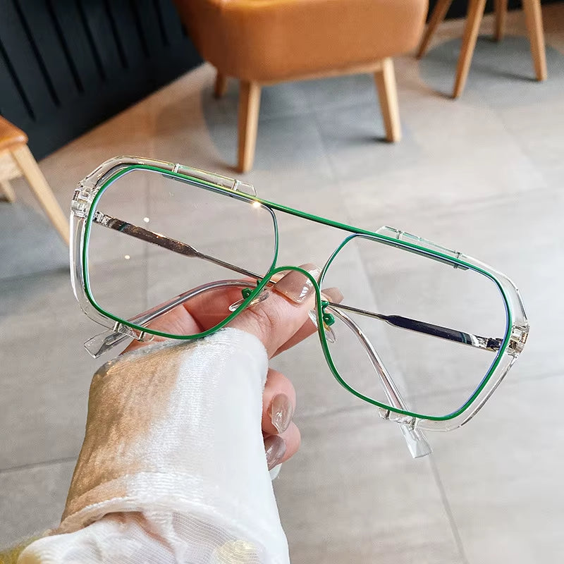 Oversized Sunglasses Women Fashion Sun Glasses for Women Brand Designer Vintage Glasses Men Square Sunglasses Men Metal Eyewear