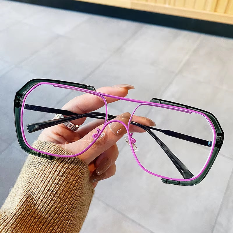Oversized Sunglasses Women Fashion Sun Glasses for Women Brand Designer Vintage Glasses Men Square Sunglasses Men Metal Eyewear