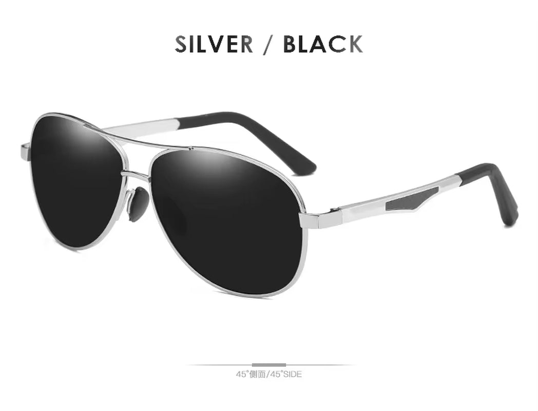 Sunglasses Men Polarized Sunglasses Aluminum Leg Frame UV400 Sun Glasses Classic Pilot Mirror Sunglasses Men